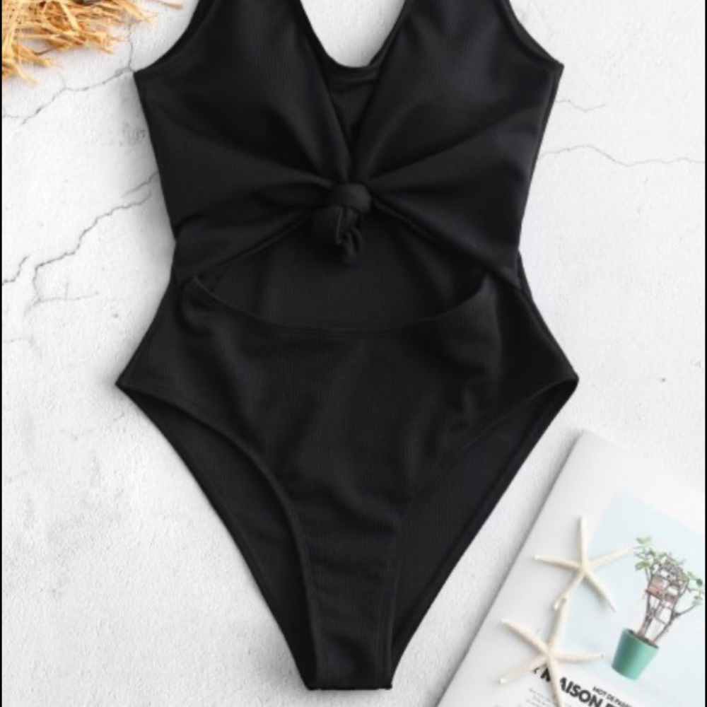 Zaful knot one piece bathing suit